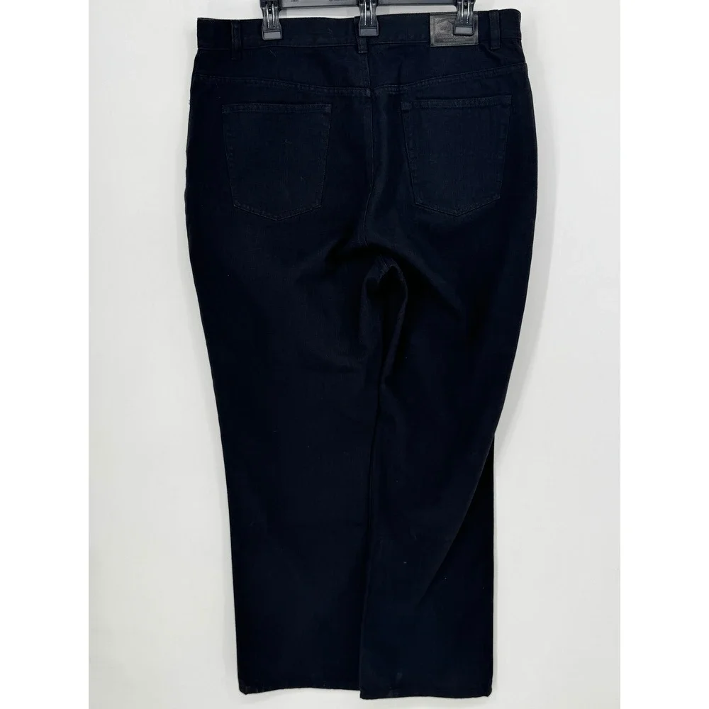 Lauren Ralph Lauren Jeans Womens 16W Black Good Straight Leg High Rise Cotton - Picture 5 of 14